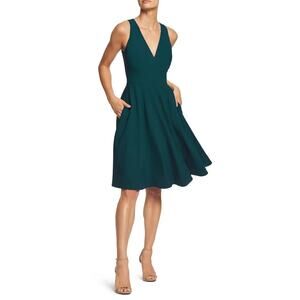 Dress the Population Catalina Polished Midi Cocktail Dress Women's Size XS NWT